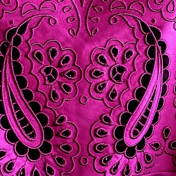 Etro Purple Eyelet Sleeveless Silk Dress NWT - Picture 5 of 10